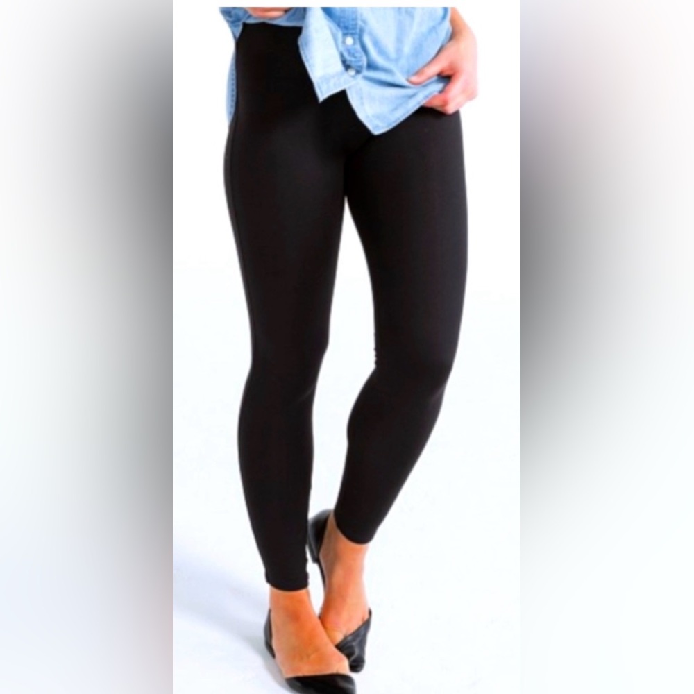 SPANX Essential Leggings | Black Knit Shaping Leggings | Size XL | EUC